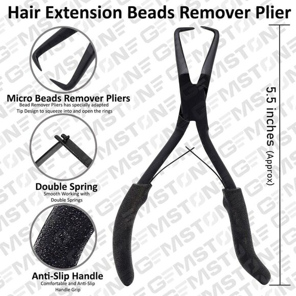 Professional Hair Extension Tools Hair Extension Pliers Sets Kit Hot Black Case - Picture 9 of 13